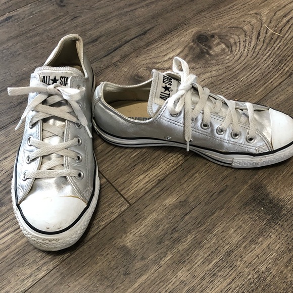 silver chuck taylors